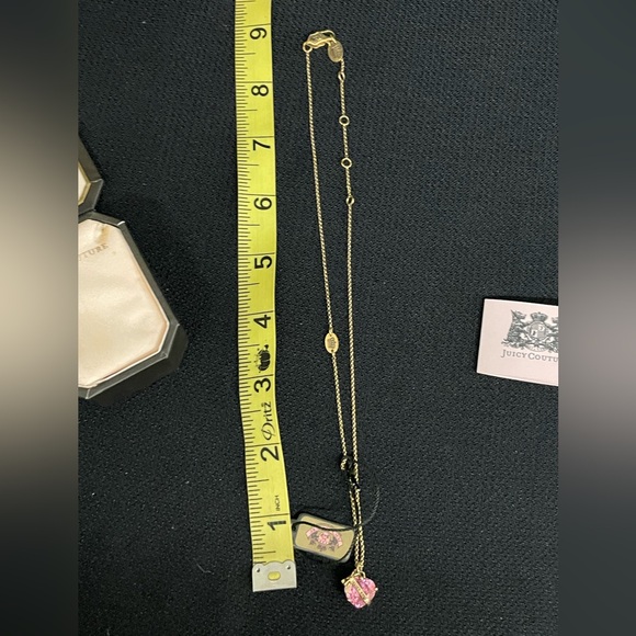 Vintage Y2K JUICY COUTURE Pink Crystal Heart Necklace NEW - Picture 9 of 14